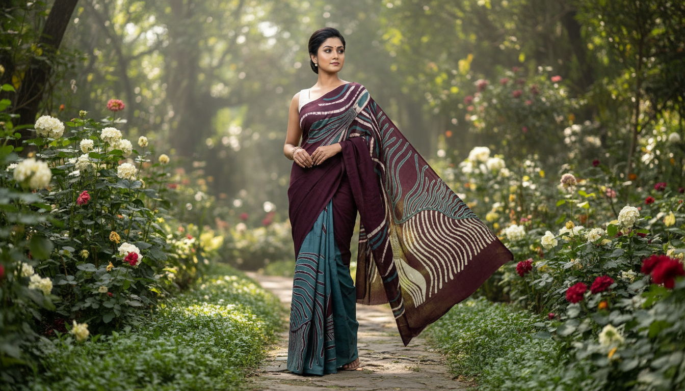 Exclusive Handmade Batik Saree