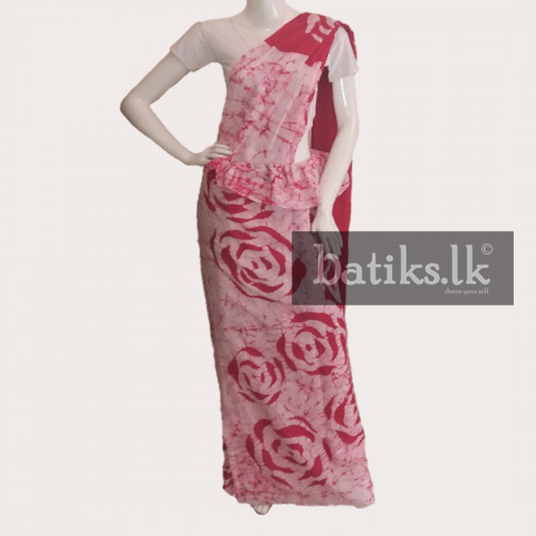 Functional Professional Saree in Pink And White