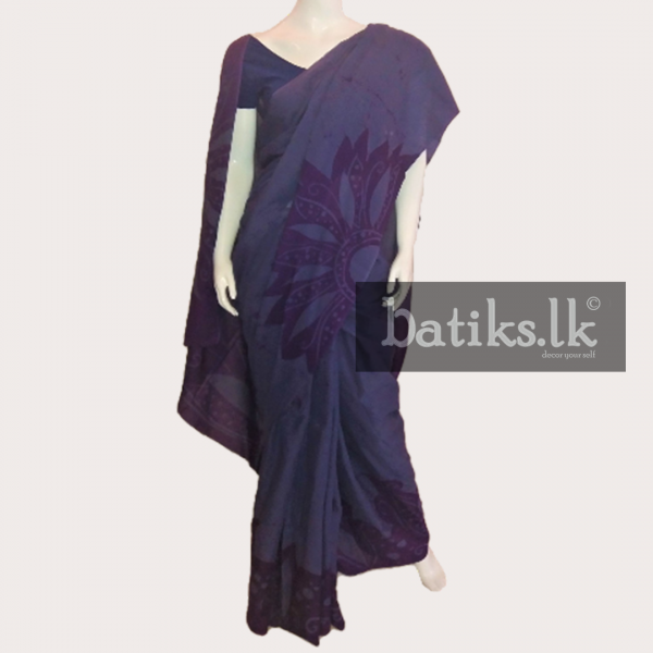 Functional Professional Saree in Blue And Black