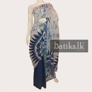 Functional Professional Saree in Blue And White