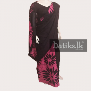 Functional Professional Saree in Black And Pink