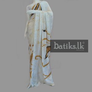 Functional Silk Saree in White & Gold