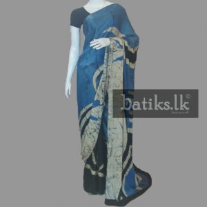 Functional Silk Saree in Light & Dark Blue with White Mix