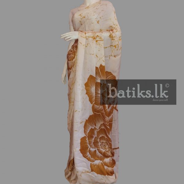 Functional Silk Saree in Gold & White