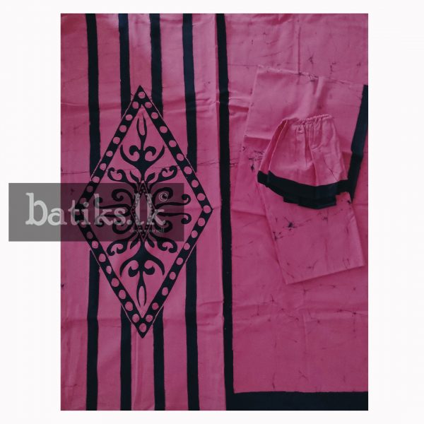 Cotton Batik Made-Up Osari in Purple & Black